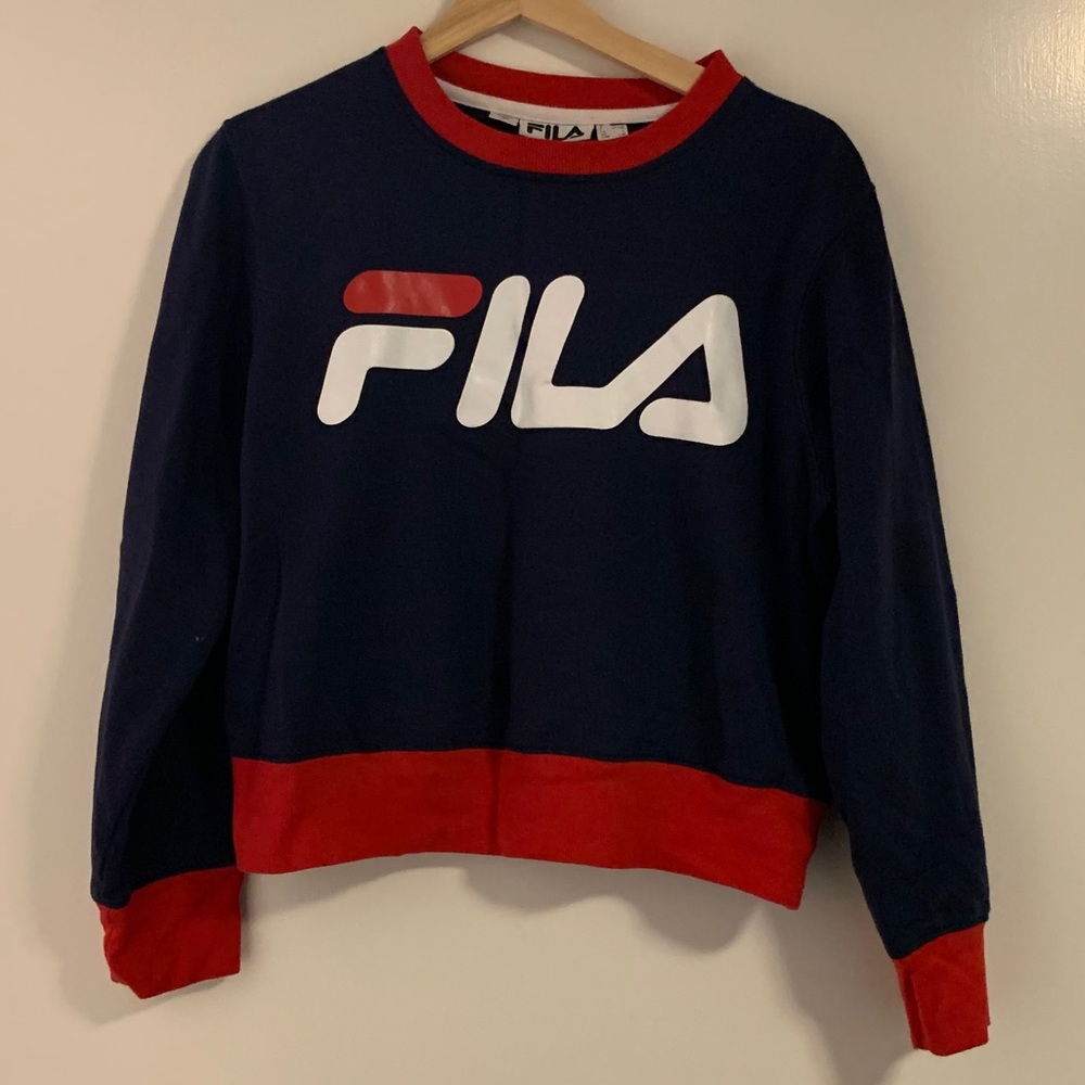 FILA Cropped Swearshirt Size L